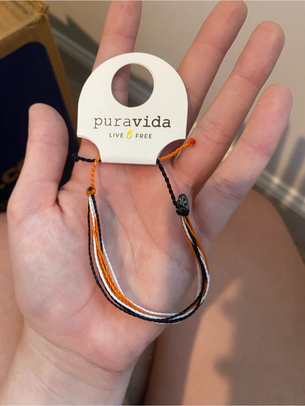 Pura Vida Orange, Black & White Bracelet